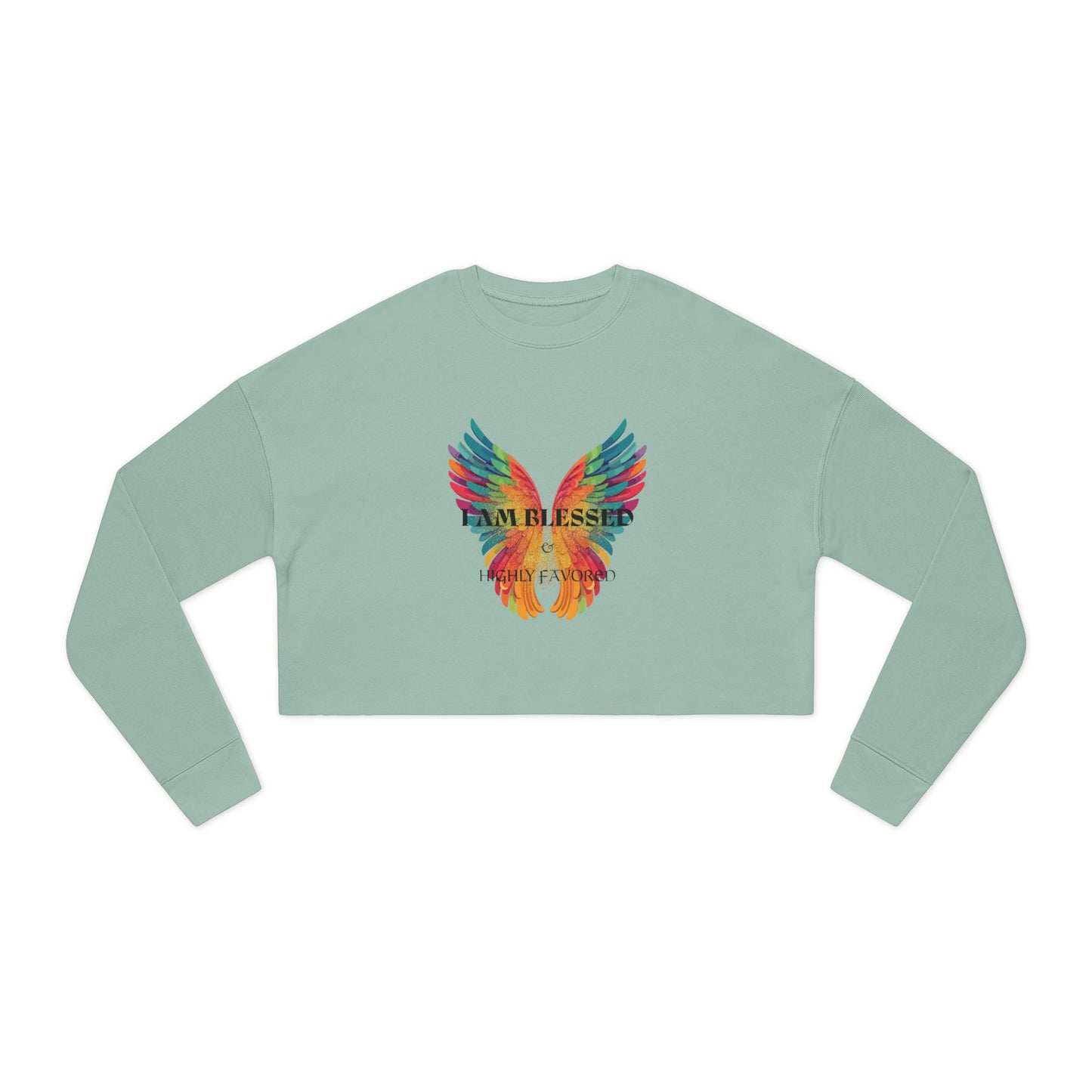 'I Am Blessed' Women's Cropped Sweatshirt/ Women's / Back to school