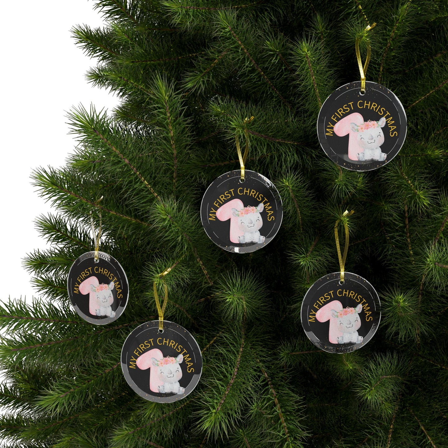 My first Christmas Glass Ornaments/ Holiday
