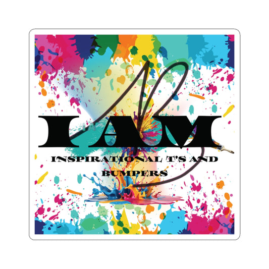 I AM Inspirational Designs, Colorful Laptop Stickers, Motivational Bumper Stickers Back to school