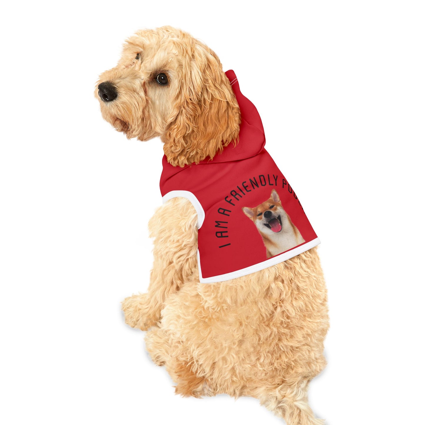 I am friendly Pet Hoodie/ Holiday