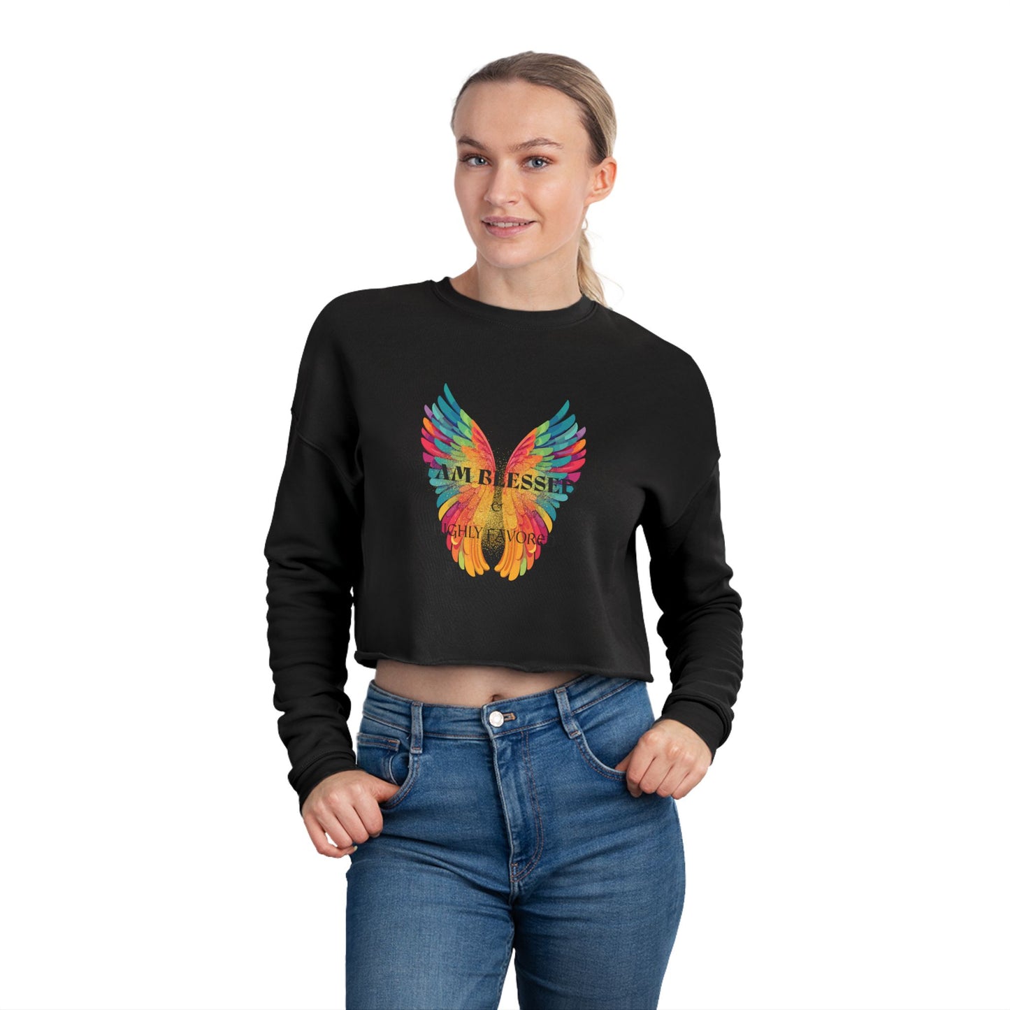 'I Am Blessed' Women's Cropped Sweatshirt/ Women's / Back to school