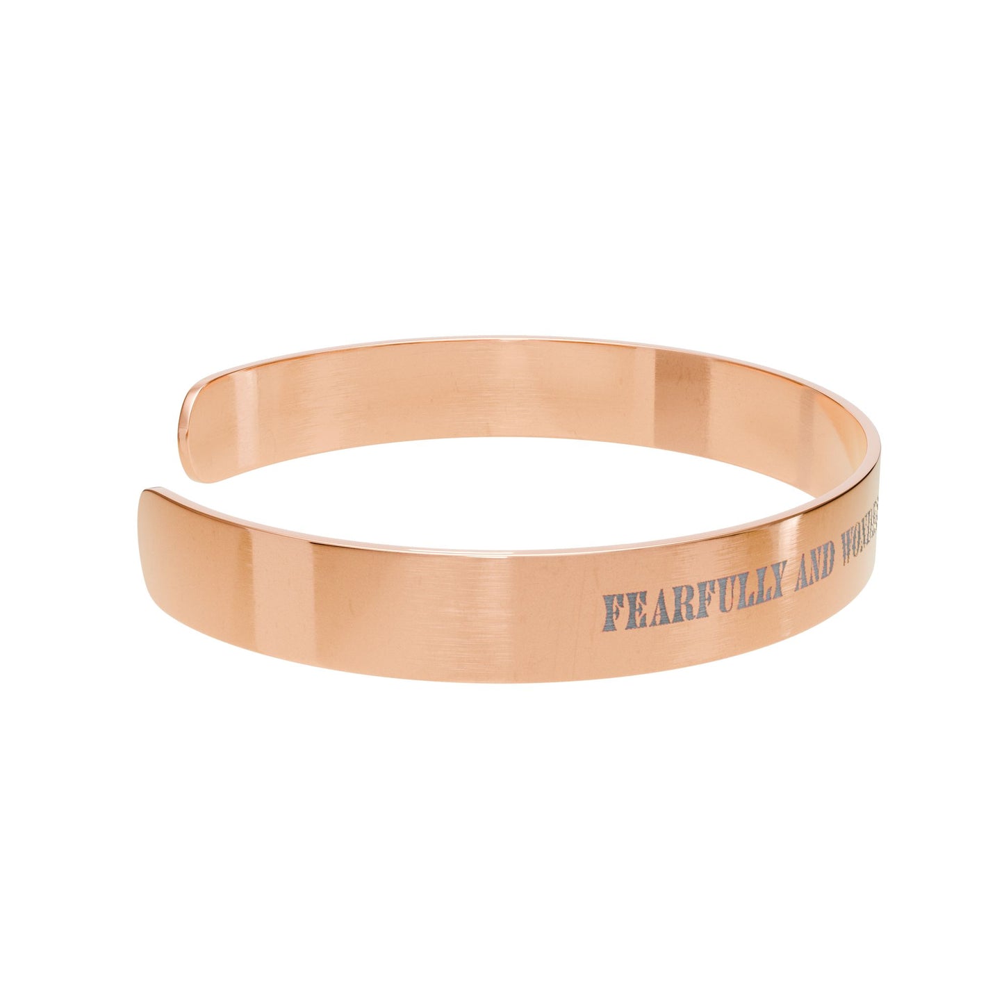 Fearfully and wonderfully made Engraved Cuff Bracelet/ Holiday