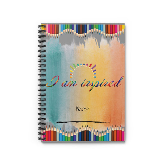 I AM inspired Journal - Spiral Notebook/ Back to school