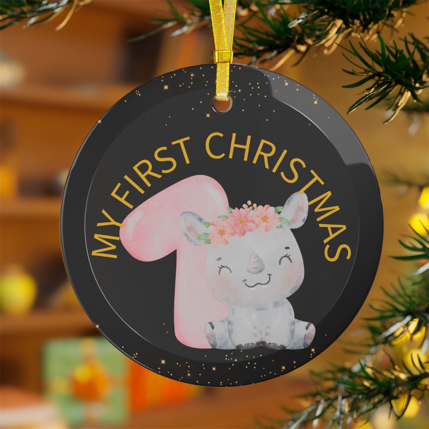 My first Christmas Glass Ornaments/ Holiday